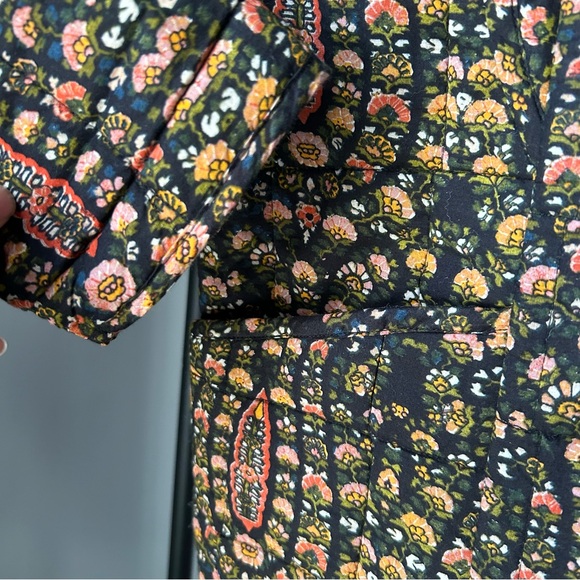 Farmer market women’s long sleeves open front reversible quilted puffer jacket M - Picture 8 of 9